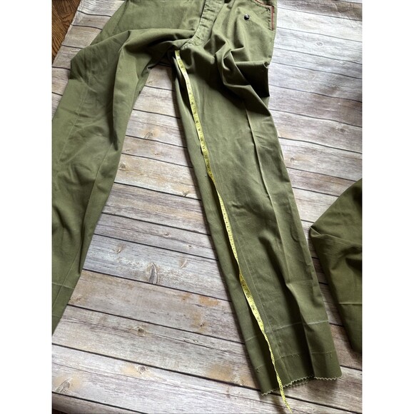 VINTAGE Boy Scouts Pants Youth 27 Green 1950s 50s Zip Fly Flap Pockets Lot of 2 - Picture 7 of 11